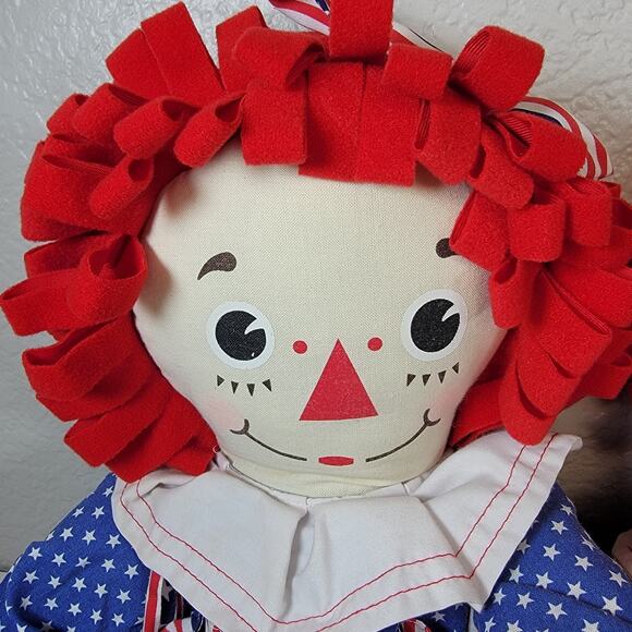 Applause Raggedy Ann and Andy Dolls Set Stars and Stripes 1998 HSN Limited 5000 - Picture 2 of 12